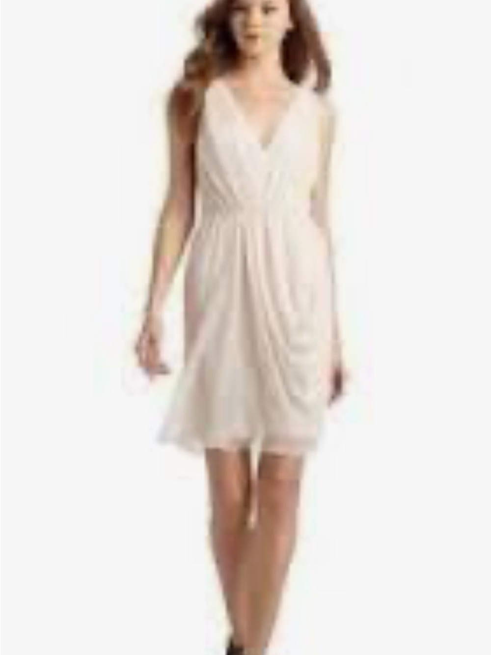 Alice + olivia Elegant Cream V-Neck Dress